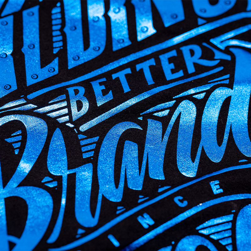 Metallic Ink print method offered at Hittn' Skins in Orlando, FL