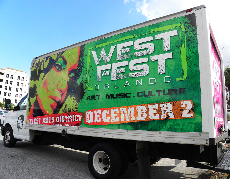 West Fest Box Truck Wrap by Hittn' Skins
