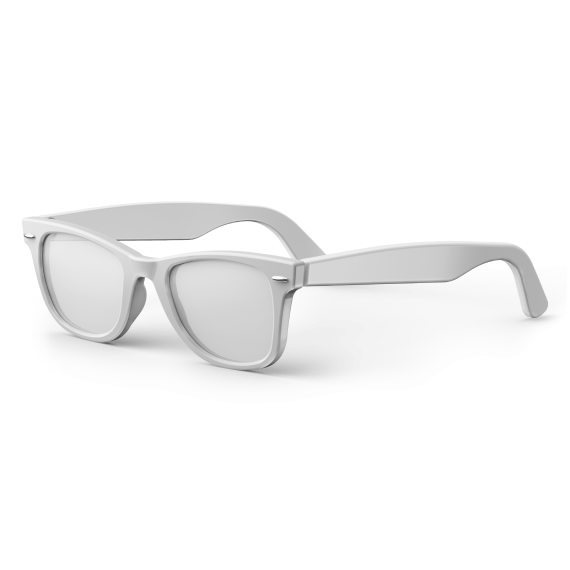 a blank pair of sunglasses