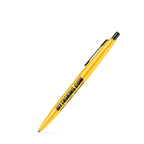 a colored version of a pen with a Hittn' Skins logo on it