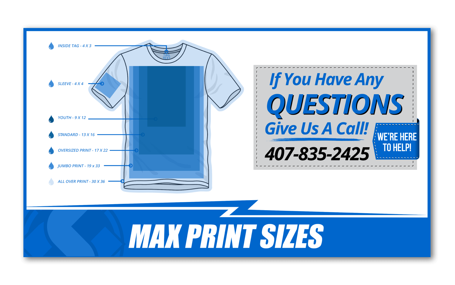 max print size chart