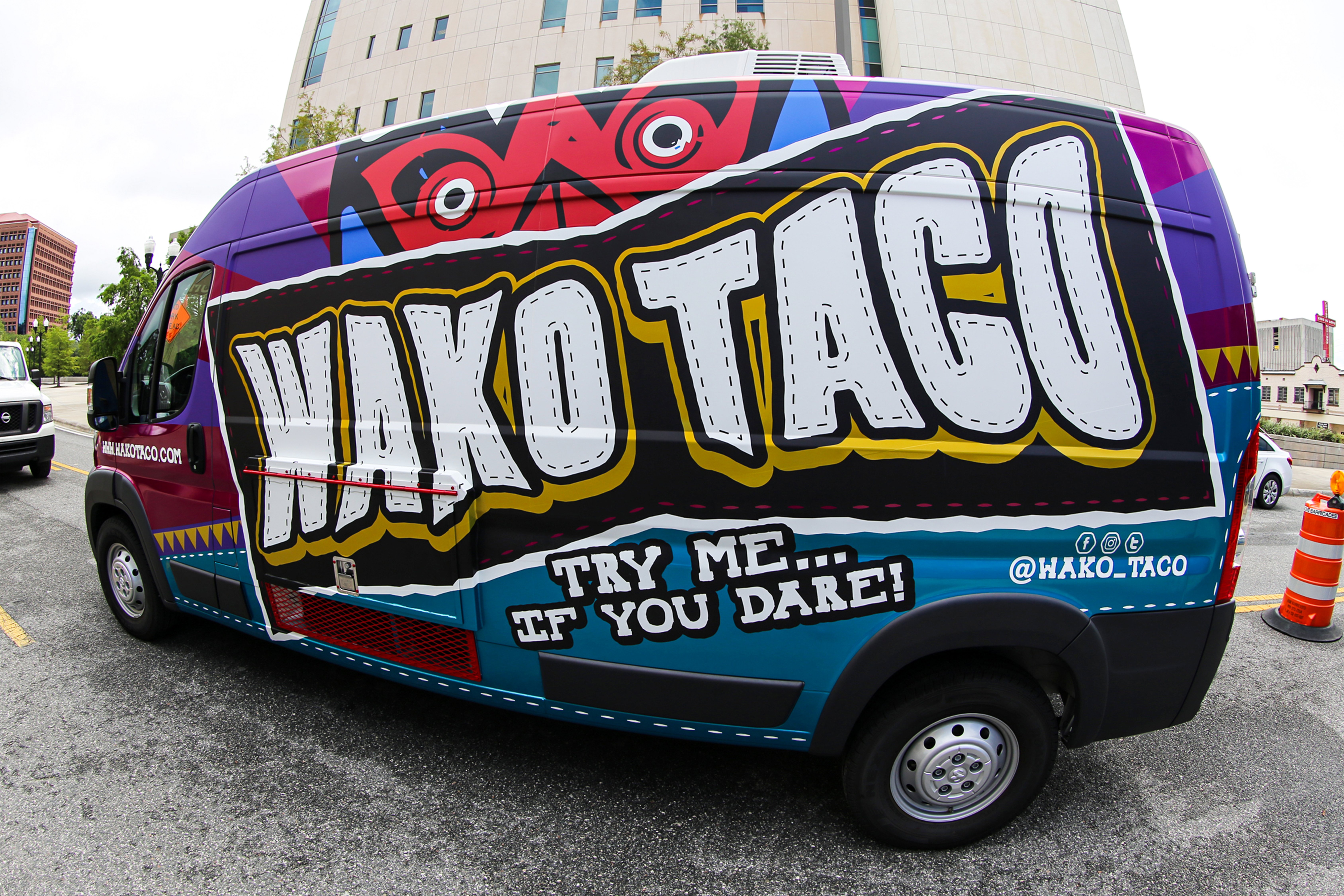 Wako Taco Full Sprinter Van Vehicle Wrap done by Hittn' Skins in Orlando, FL