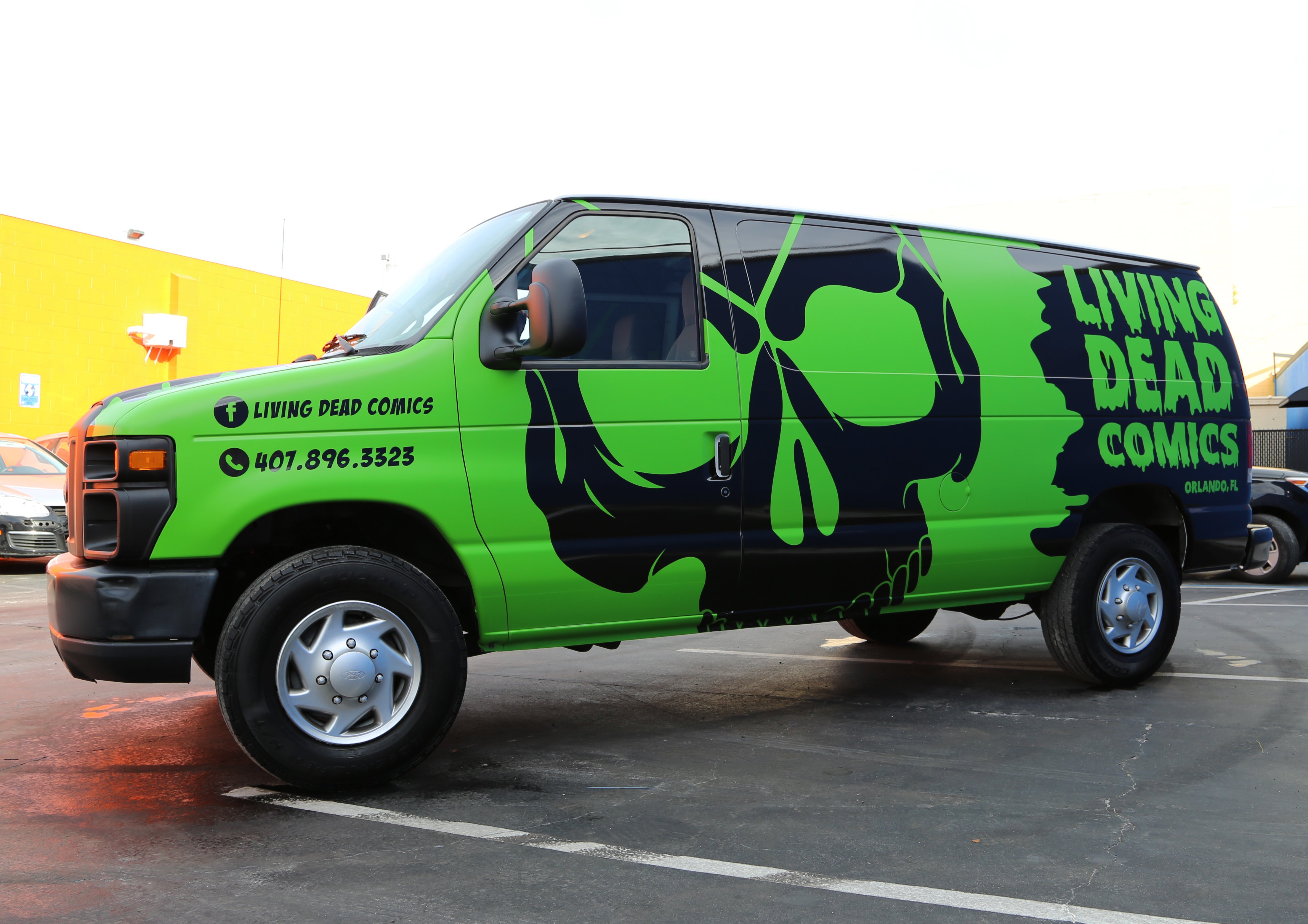Living Dead Comics Ford Van Vehicle Wrap done at Hittn' Skins in Orlando, FL