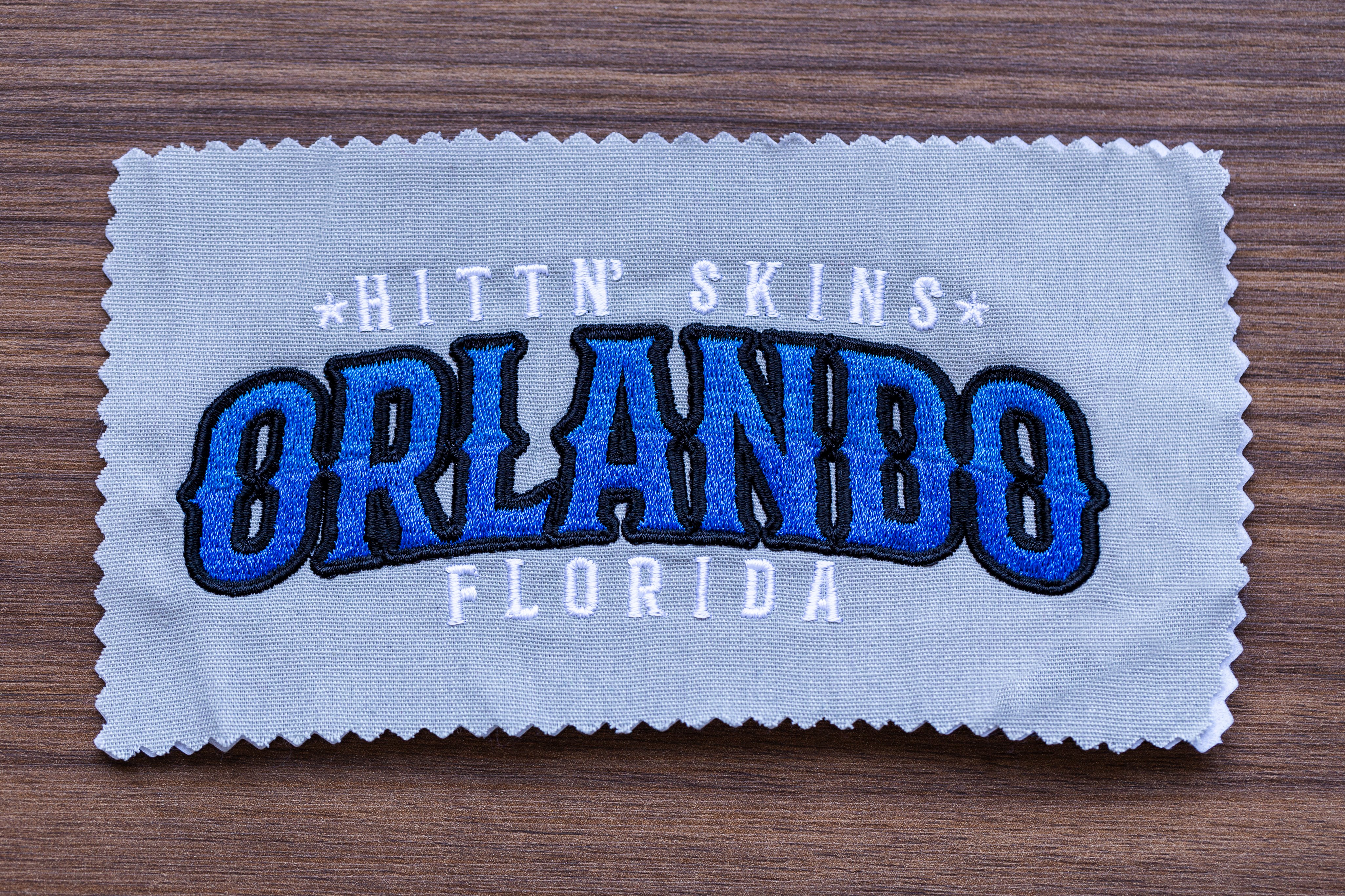 Custom embroidered apparel produced in Orlando by Hittn Skins