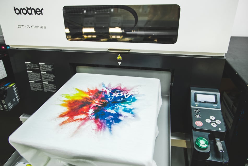 Unlimited amount of colors can be printing using DTG!