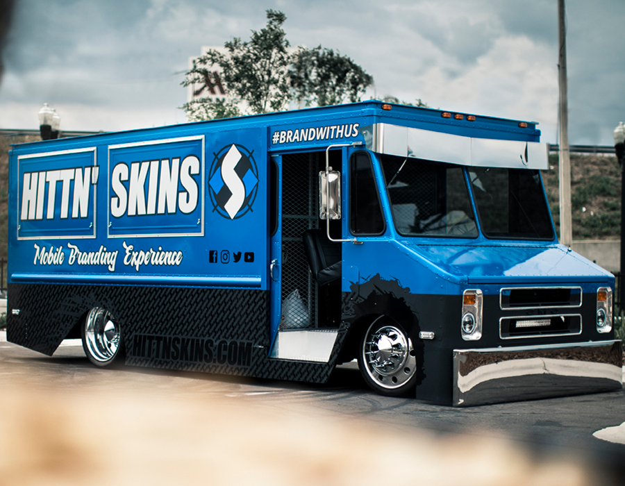 Commercial van vehicle wrap produced by Hittn Skins in Orlando