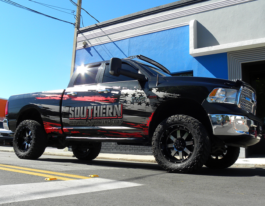 Southern Drywall Decal on Ram 1500