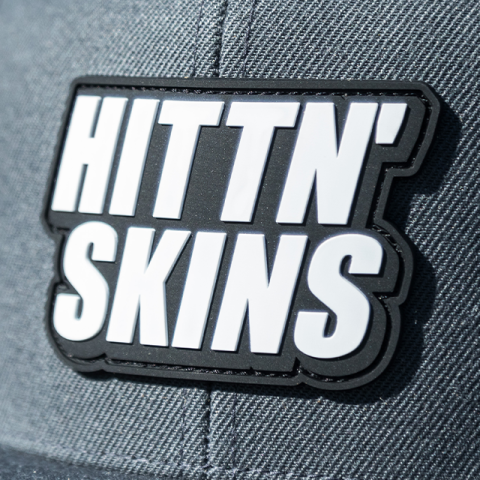 Hittn' Skins PVC Patch Stitched Onto Hat