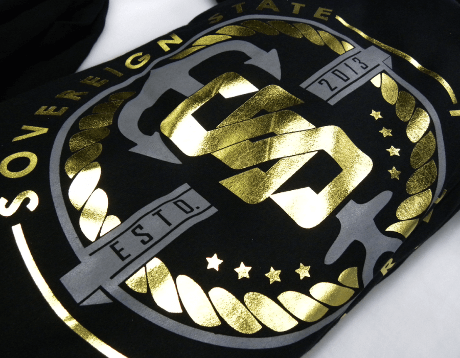 FOIL AND SPOT COLOR SCREEN PRINT