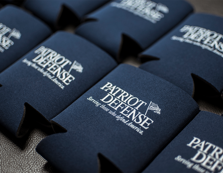 Custom Can Cooler For Patriot Defense