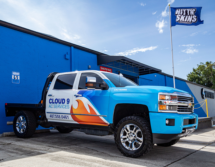 Cloud 9 AC Service Vehicle Wrap