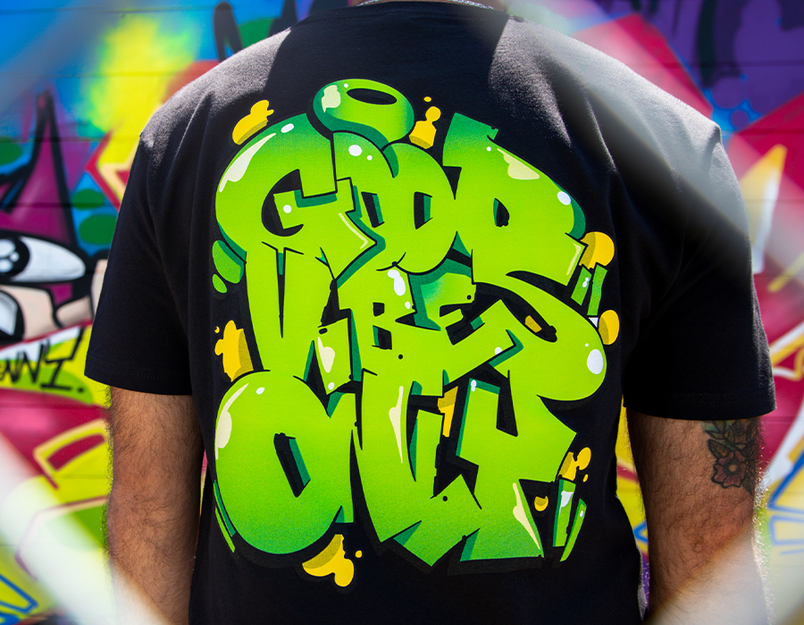 Good Vibes Only Graffiti T Shirt