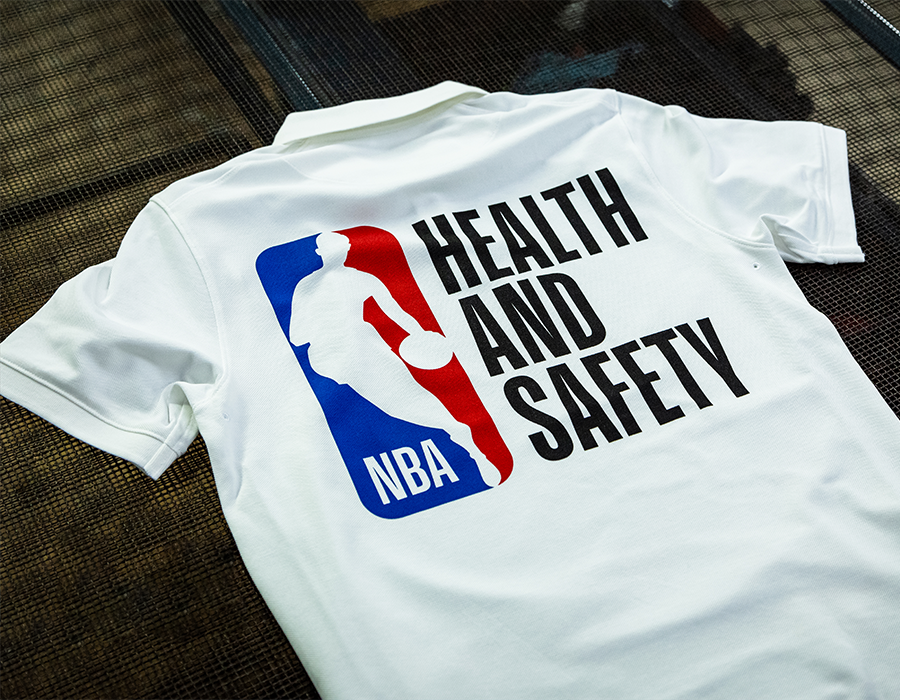 CUSTOM SCREEN PRINTED NBA POLO SHIRTS