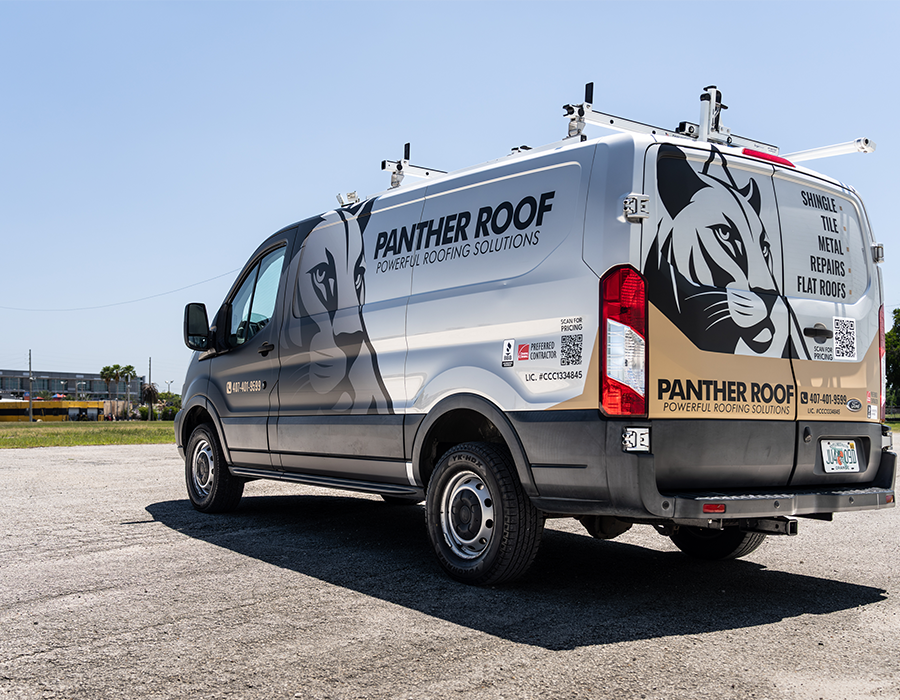Panther Roofing Vehicle Van Wrap