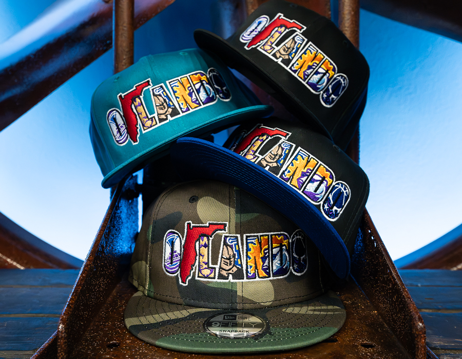 ORLANDO teams custom embroidered hat at Hittn' Skins in Orlando, FL