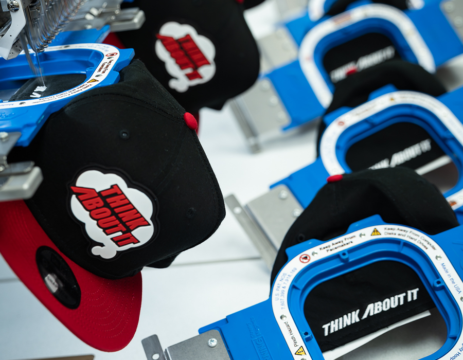 Think About It PVC Patch Hat with Side embroidery