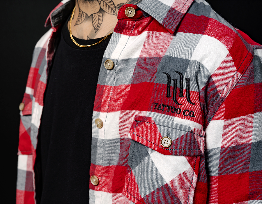 Flannel with Custom Chest Embroidery at Hittn' Skins in Orlando, FL