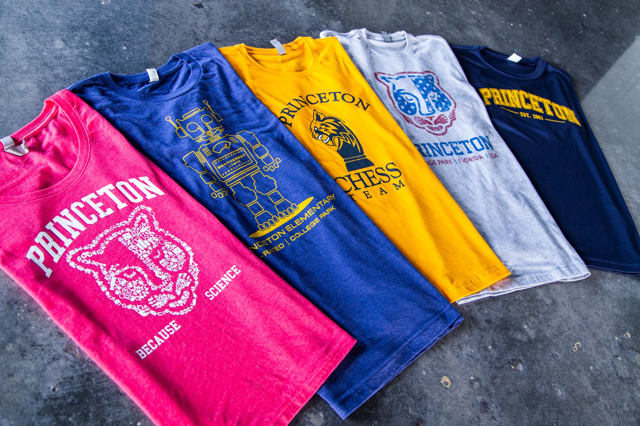 custom screen printed t shirts for colleges & universities