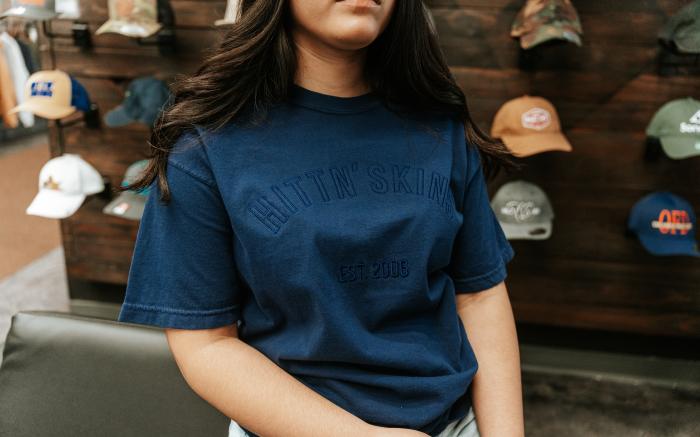 Premium Heavyweight T-Shirt with Hittn' Skins Logo Embroidered