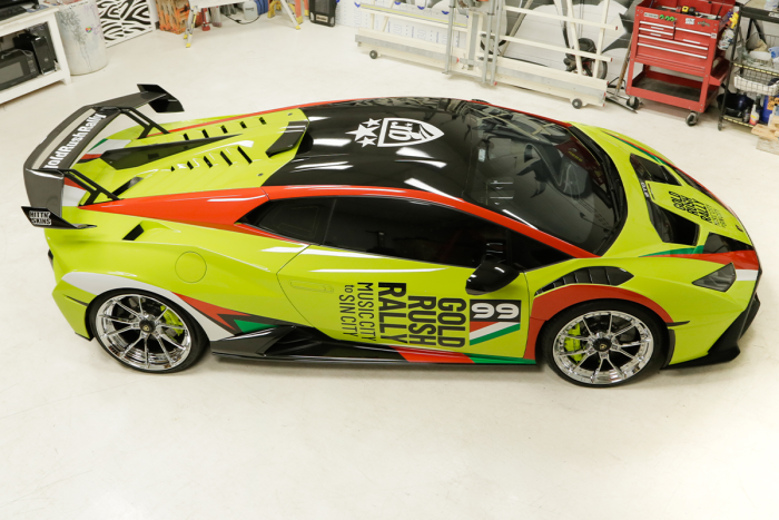 Lamborghini Wrap For Gold Rush Rally Done at Hittn' Skins in Orlando, FL