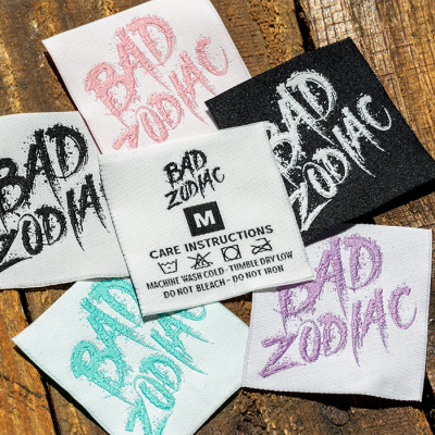 Bad Zodiac Woven Hem Tags