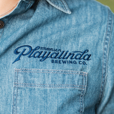 Playalinda Brewing Co. Embroidered Denim Shirt