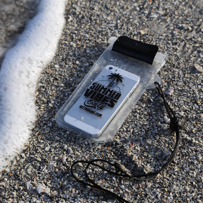 Custom Summer Vibes Waterproof Phone Pouch