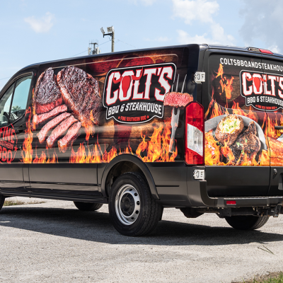 Colts BBQ Delivery Van Wrapped in Orlando